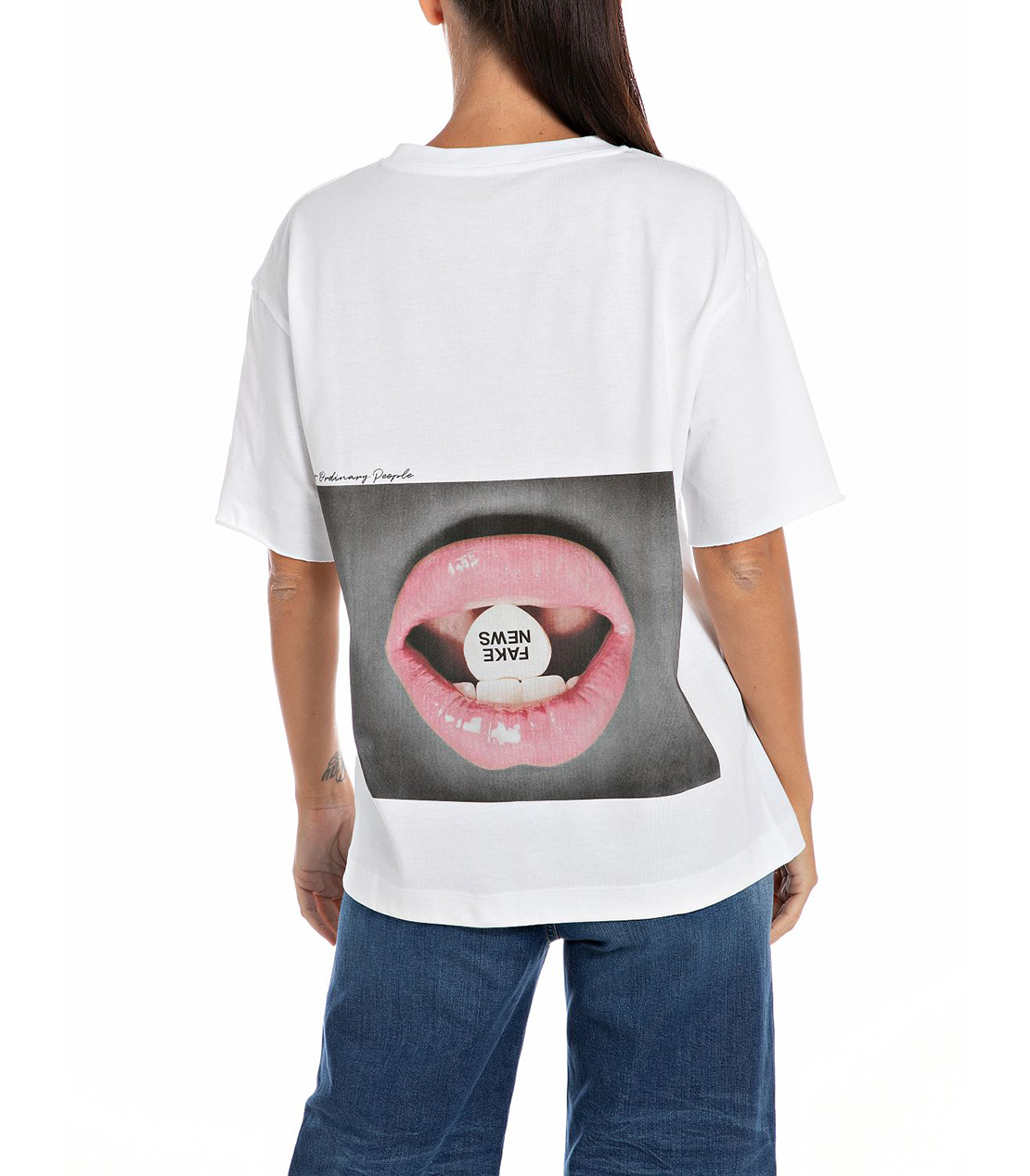 FAKE NEWSプリントジャージーTシャツ 詳細画像 ホワイト 2